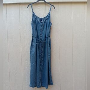 GAP Belted Denim Medi Dress